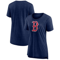 Boston Red Sox Women's Weathered Official Logo Tri-Blend T-Shirt Navy