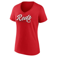 Cincinnati Reds Women's One And Only V-Neck T-Shirt Red