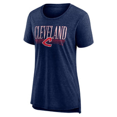 Cleveland Guardians Women's Toppler Tri-Blend T-Shirt Navy
