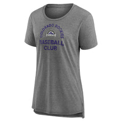 Colorado Rockies Women's Selected First Tri-Blend T-Shirt Gray