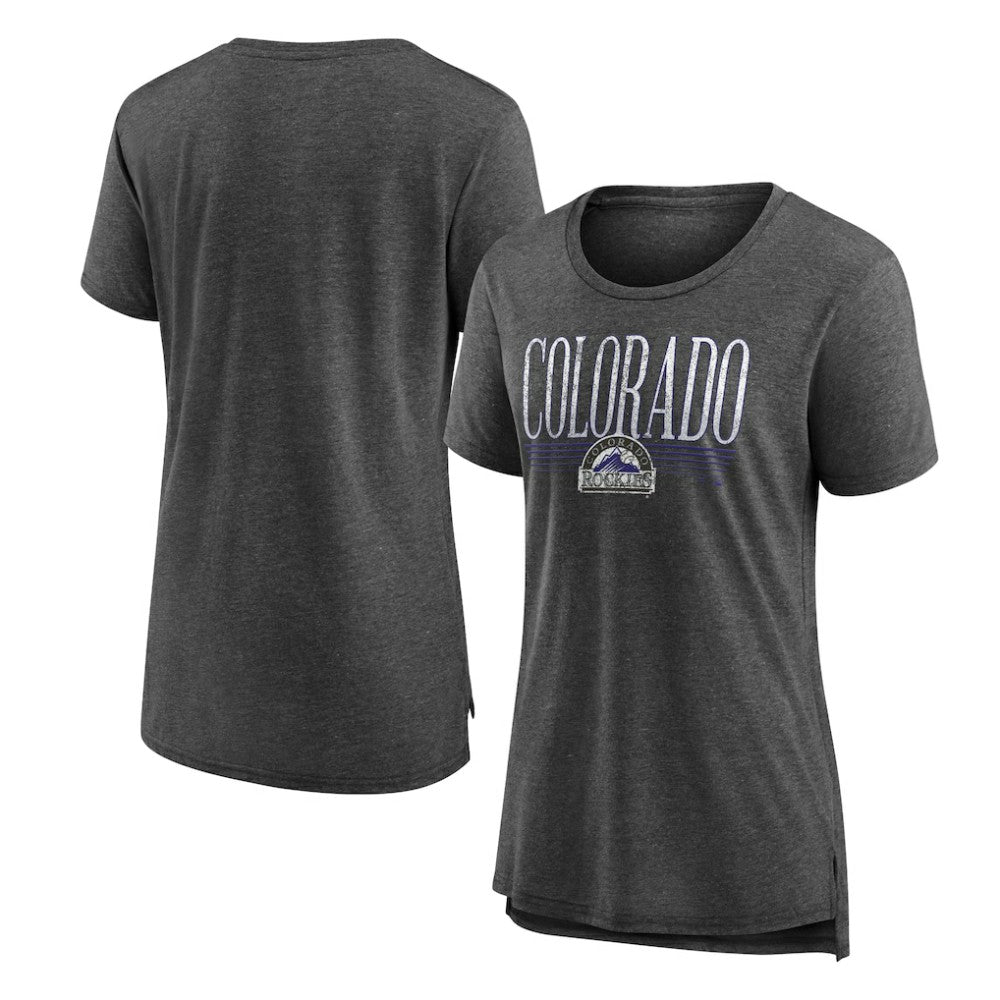 Colorado Rockies Women's Toppler Tri-Blend T-Shirt Gray