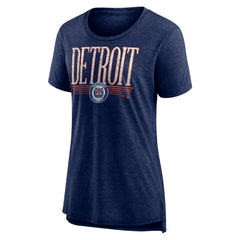 Detroit Tigers Women's Toppler Tri-Blend T-Shirt Navy