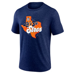Houston Astros Scripty Tri-Blend T-Shirt Navy