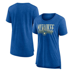 Milwaukee Brewers Women's Toppler Tri-Blend T-Shirt Royal