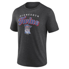 Minnesota Twins Wonderment Tri-Blend T-Shirt Charcoal