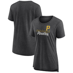 Pittsburgh Pirates Women's Practice Time Tri-Blend T-Shirt Gray