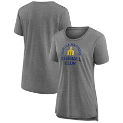 Seattle Mariners Women's Selected First Tri-Blend T-Shirt Gray