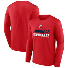 St. Louis Cardinals Let's Go Long Sleeve T-Shirt Red