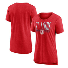St. Louis Cardinals Women's Toppler Tri-Blend T-Shirt Red
