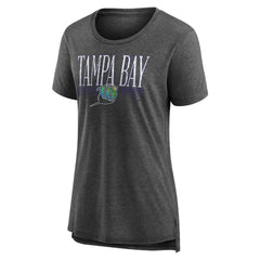 Tampa Bay Rays Women's Toppler Tri-Blend T-Shirt Gray