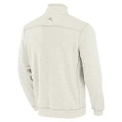 Cincinnati Reds Tommy Bahama Sport Tobago Bay Tri-Blend Half-Zip Sweatshirt Cream