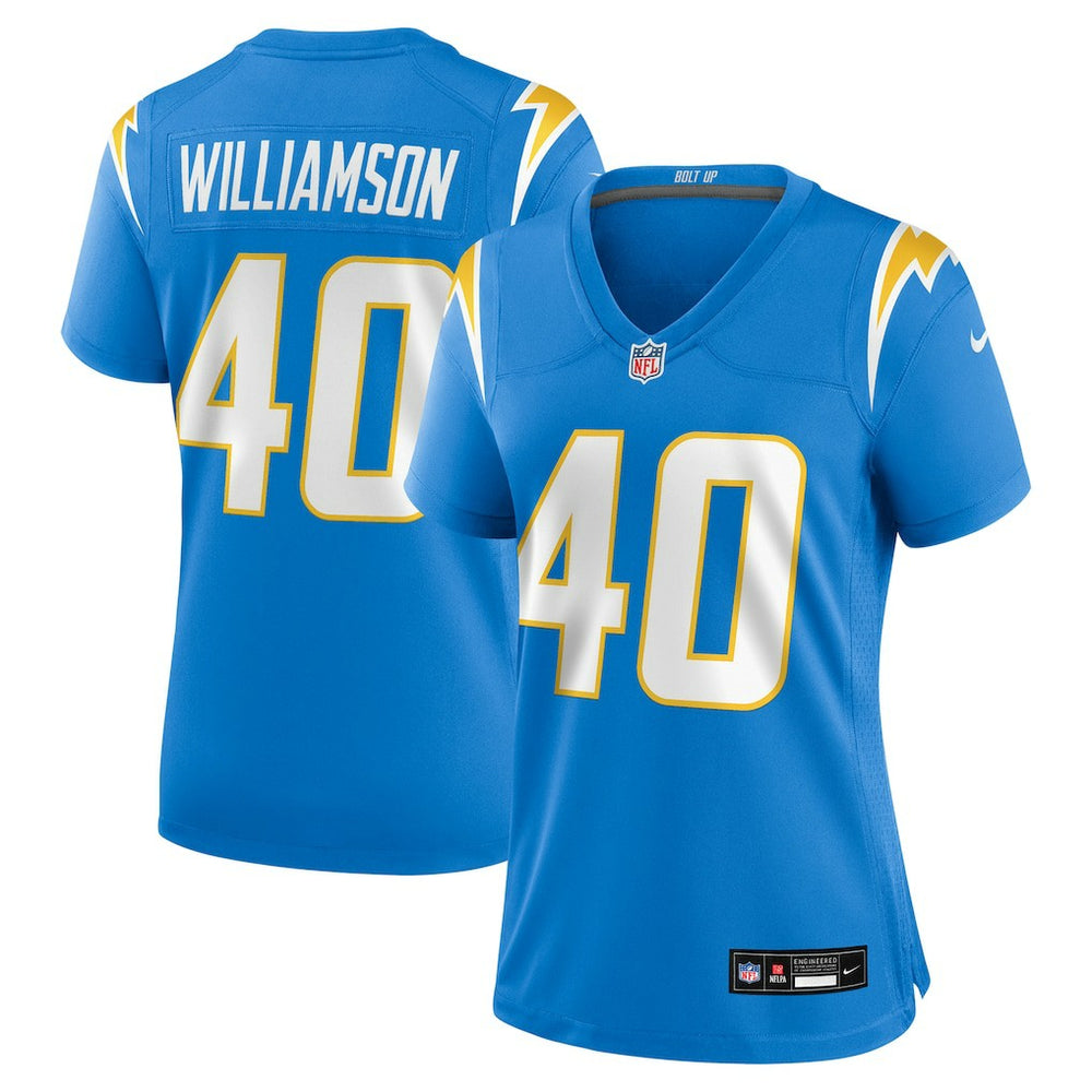 Kendall Williamson Los Angeles Chargers Women's Team Game Jersey - Powder Blue