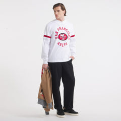 San Francisco 49ers x Todd Snyder Premium Jersey Mock Neck Tee - White discount