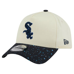 Chicago White Sox Speckle A-Frame 9FORTY Adjustable Hat Cream | New Era