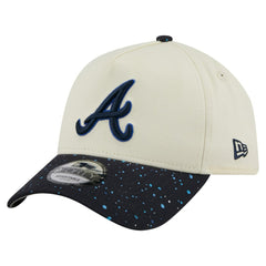 Atlanta Braves Speckle A-Frame 9FORTY Adjustable Hat Cream | New Era