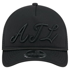 Atlanta Braves City Initial 9FORTY A-Frame M-Crown Adjustable Trucker Hat Black | New Era