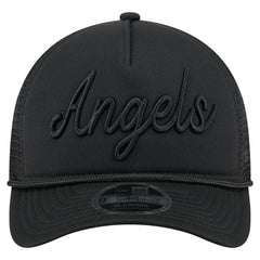 Los Angeles Angels City Initial 9FORTY A-Frame M-Crown Adjustable Trucker Hat Black | New Era