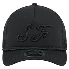 San Francisco Giants City Initial 9FORTY A-Frame M-Crown Adjustable Trucker Hat Black | New Era