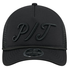 Pittsburgh Pirates City Initial 9FORTY A-Frame M-Crown Adjustable Trucker Hat Black | New Era