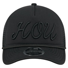 Houston Astros City Initial 9FORTY A-Frame M-Crown Adjustable Trucker Hat Black | New Era