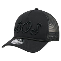 Boston Red Sox City Initial 9FORTY A-Frame M-Crown Adjustable Trucker Hat Black | New Era