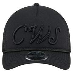 Chicago White Sox City Initial 9FORTY A-Frame M-Crown Adjustable Trucker Hat Black | New Era
