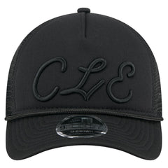 Cleveland Guardians City Initial 9FORTY A-Frame M-Crown Adjustable Trucker Hat Black | New Era
