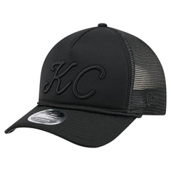 Kansas City Royals City Initial 9FORTY A-Frame M-Crown Adjustable Trucker Hat Black | New Era