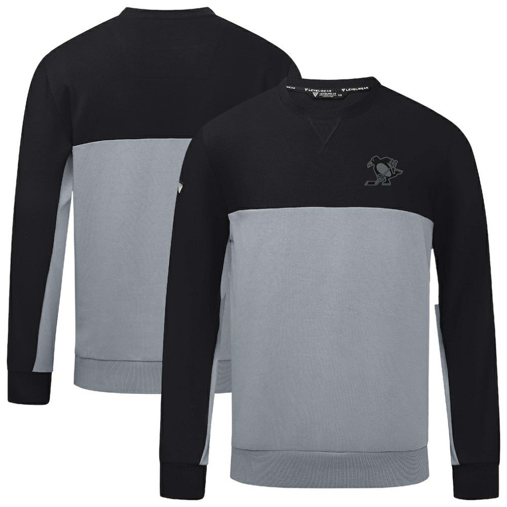 Pittsburgh Penguins Levelwear Legacy Nightfall Pullover Sweatshirt Black/Gray