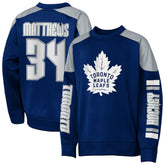 Auston Matthews Toronto Maple Leafs Outerstuff Youth Best Defense Name & Number Crewneck Sweatshirt Blue