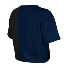 Boston Red Sox Women's Upcycled Colorblocked Boxy Cropped T-Shirt Navy | New Era