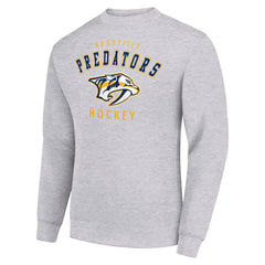 Nashville Predators Men's Starter Team Logo Fleece Pullover Sweatshirt Heather Gray