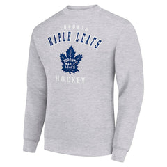 Toronto Maple Leafs Men's Starter Team Logo Fleece Pullover Sweatshirt Heather Gray