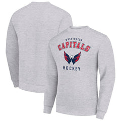 Washington Capitals Men's Starter Team Logo Fleece Pullover Sweatshirt Heather Gray