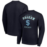 Seattle Kraken Men's Starter Team Logo Fleece Pullover Sweatshirt Navy