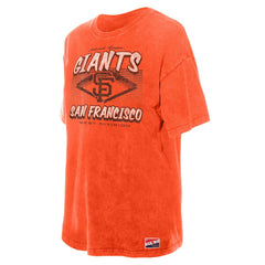 San Francisco Giants Women's Mineral Wash Oversized T-Shirt Orange | New Era