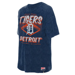 Detroit Tigers Women's Mineral Wash Oversized T-Shirt Navy | New Era