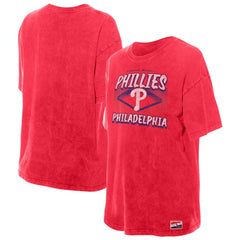 Philadelphia Phillies Women's Mineral Wash Oversized T-Shirt Red | New Era
