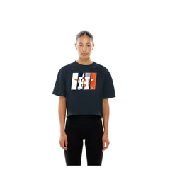 Houston Astros Women's Boxy Foil Logo T-Shirt Navy | New Era