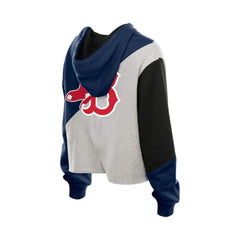 Boston Red Sox Women's Upcycled Color Block Cropped Boxy Hoodie | New Era