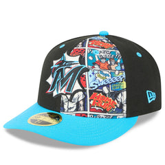 Miami Marlins 2025 MLB Diamond Hero Edition Low Profile 59FIFTY Fitted Hat Black/Blue | New Era