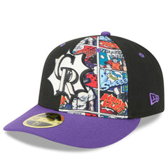 Colorado Rockies 2025 MLB Diamond Hero Edition Low Profile 59FIFTY Fitted Hat Black/Purple | New Era
