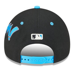 Miami Marlins Youth 2025 MLB Diamond Hero Edition A-Frame 9FORTY Adjustable Hat Black/Blue | New Era