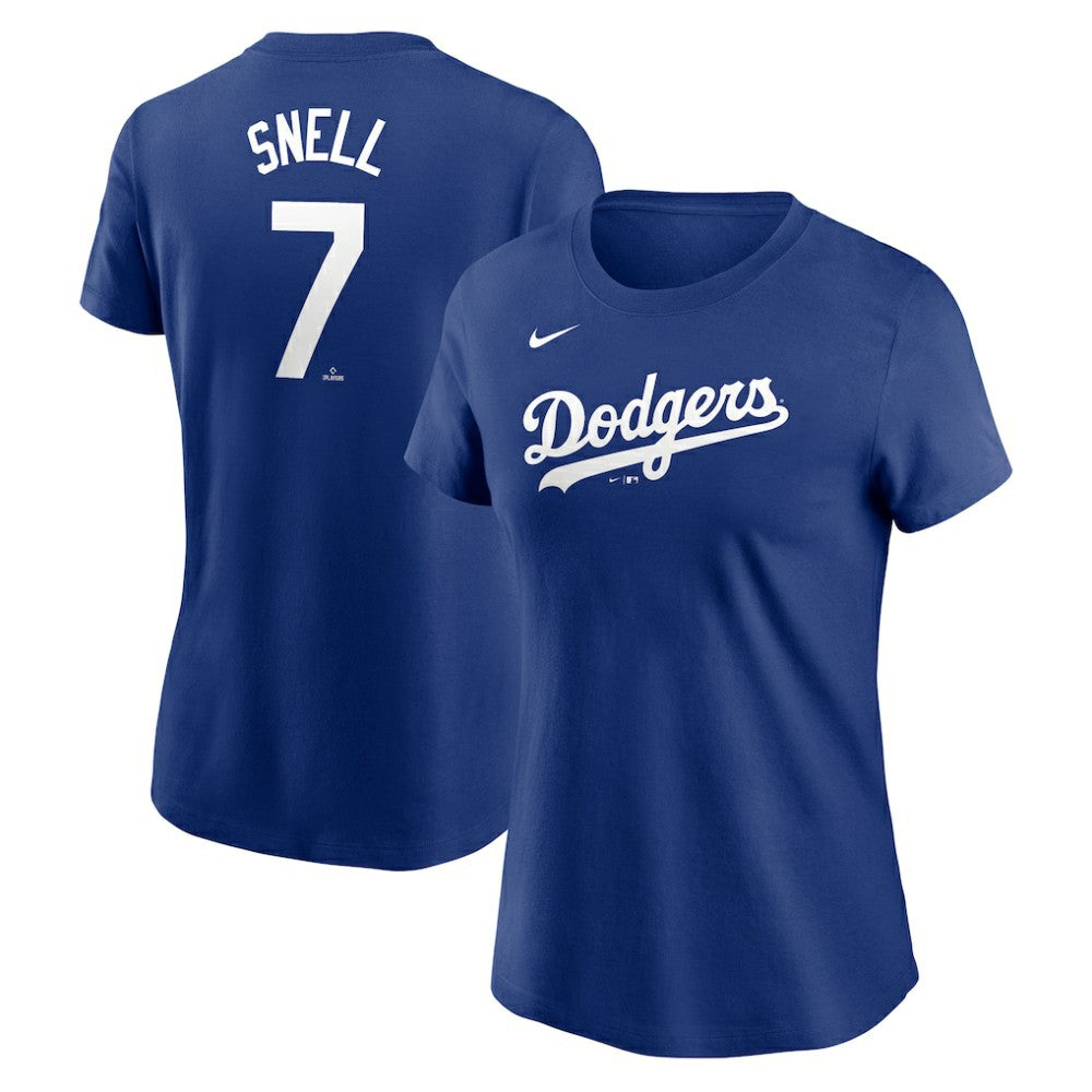 Blake Snell Los Angeles Dodgers Women's Cooperstown Collection Fuse Name & Number T-Shirt Blue | Nike