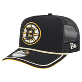 Boston Bruins New Era Vintage Team Rope A-Frame 9FIFTY Snapback Hat Black