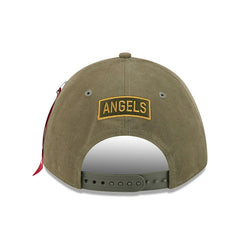 Los Angeles Angels x Alpha Industries A-Frame 9FORTY Adjustable Hat Olive | New Era