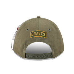 Atlanta Braves x Alpha Industries A-Frame 9FORTY Adjustable Hat Olive | New Era