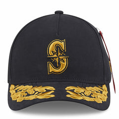 Seattle Mariners x Alpha Industries A-Frame 9FORTY Adjustable Hat Black | New Era
