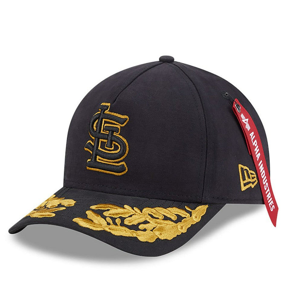 St. Louis Cardinals x Alpha Industries A-Frame 9FORTY Adjustable Hat Black | New Era