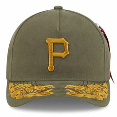 Pittsburgh Pirates x Alpha Industries A-Frame 9FORTY Adjustable Hat Olive | New Era